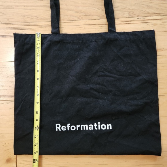 Reformation Black Canvas Tote Bag - Picture 4 of 5